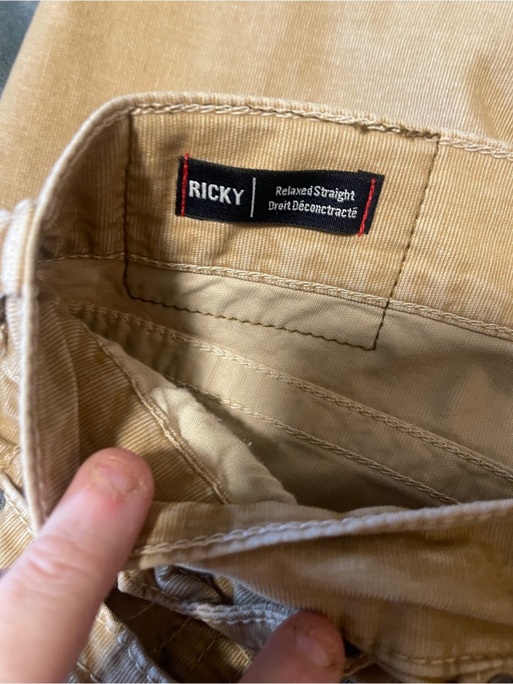 NEW TRUE RELIGION JEANS Men Ricky Big T Straight Lowrise Brown Denims 36x32 - Picture 3 of 6